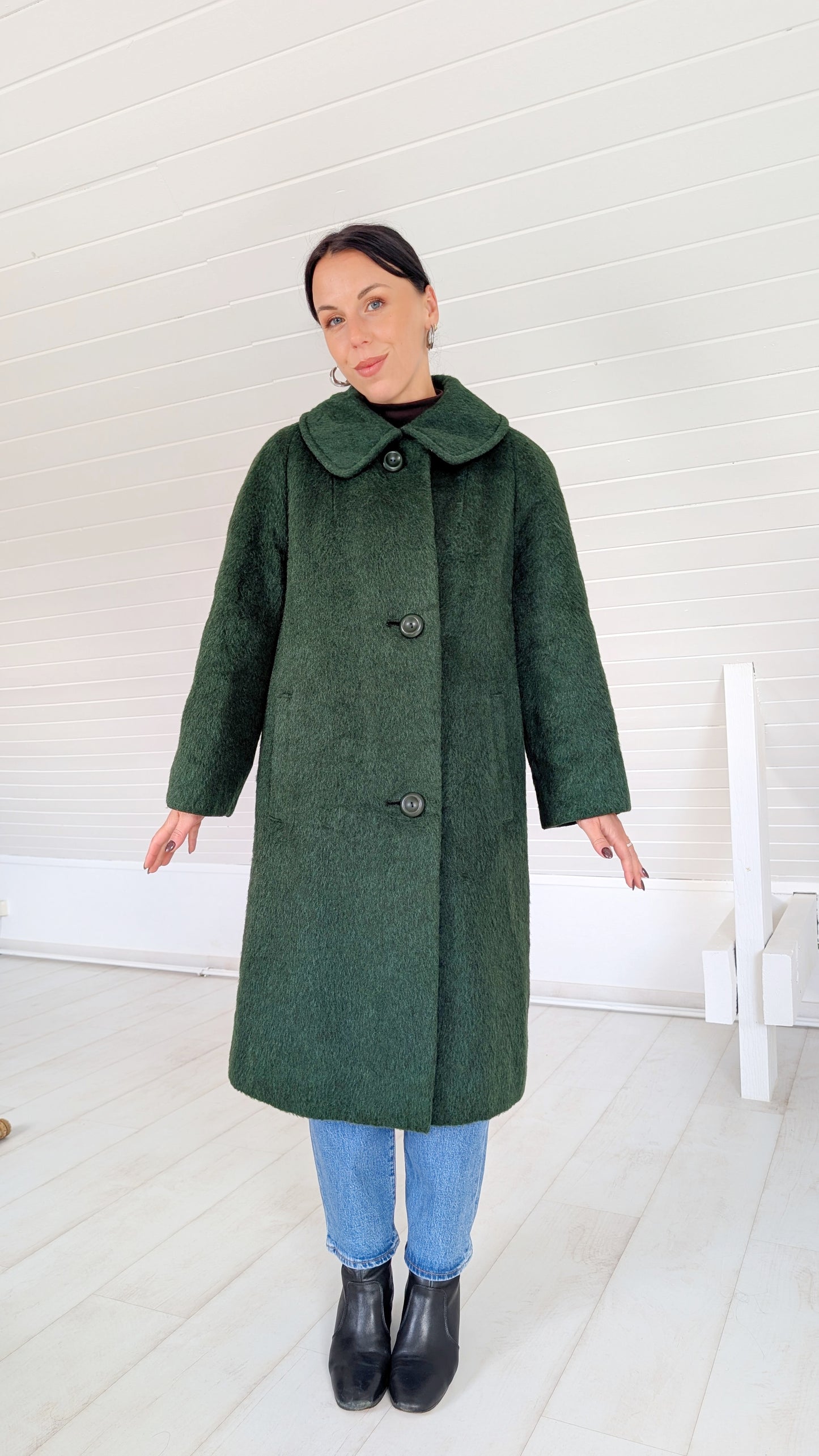 Manteau laine mohair 1960 T38-40