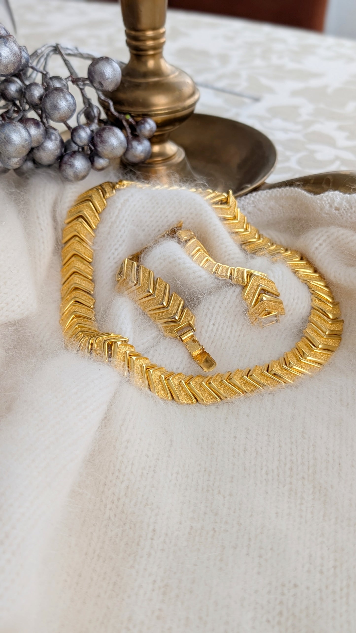 Parur 80s collier et bracelet