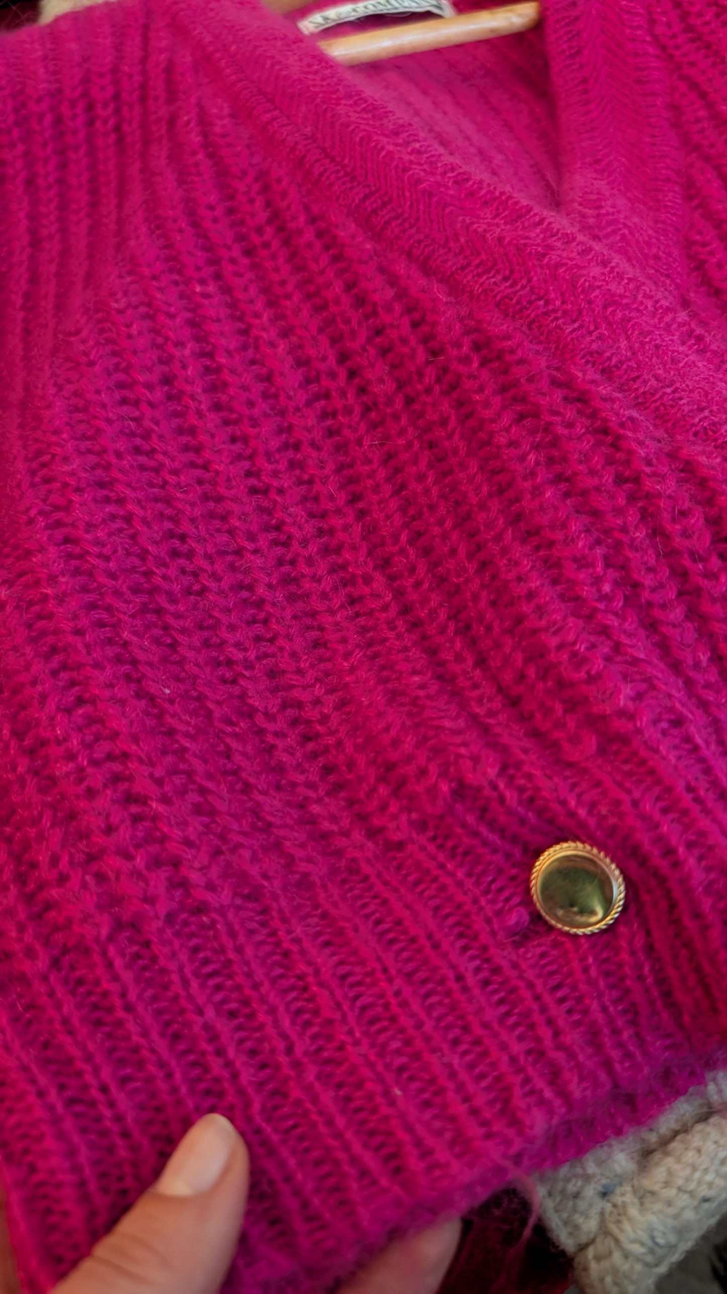 Cardigan laine et mohair 90s T38-40