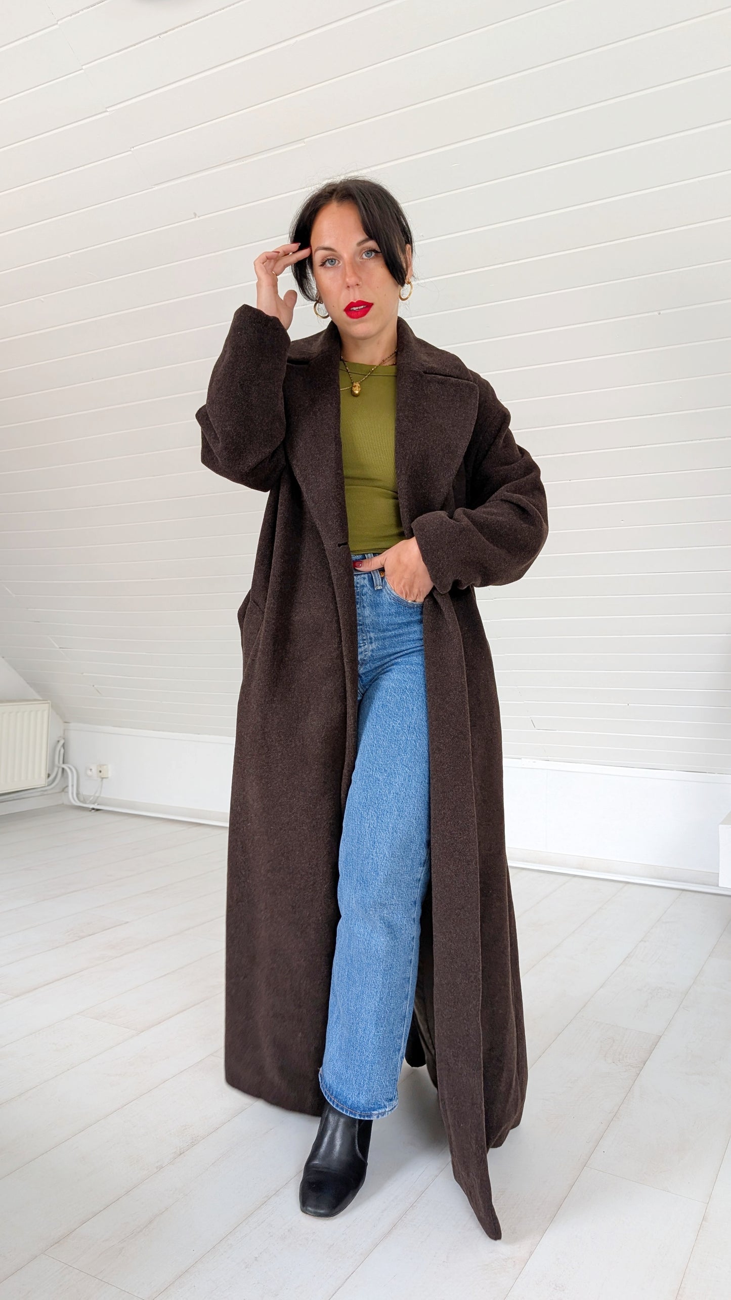 Manteau laine et cachemire 90s T40-42
