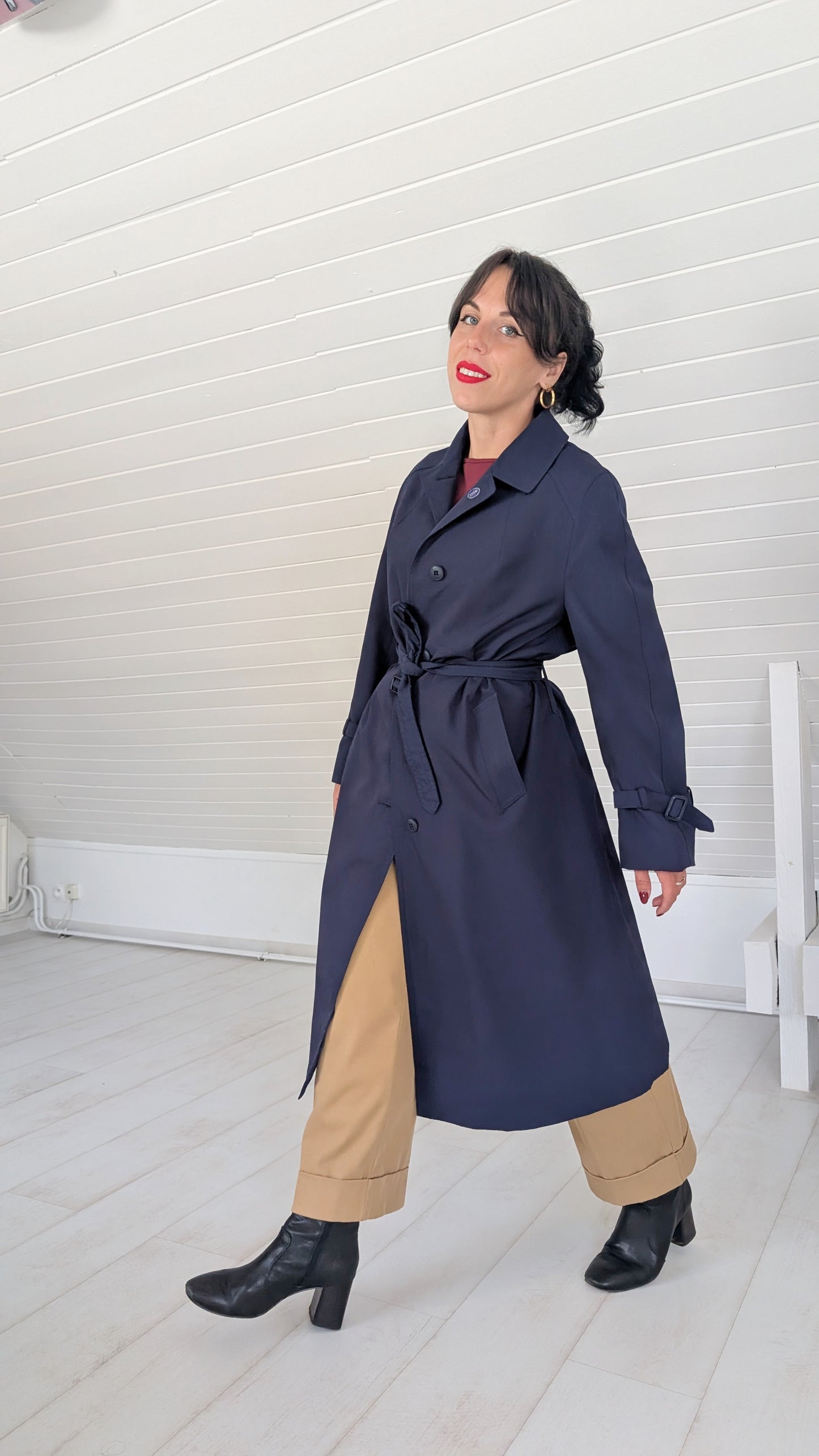 Trench bleu marine 80s T40