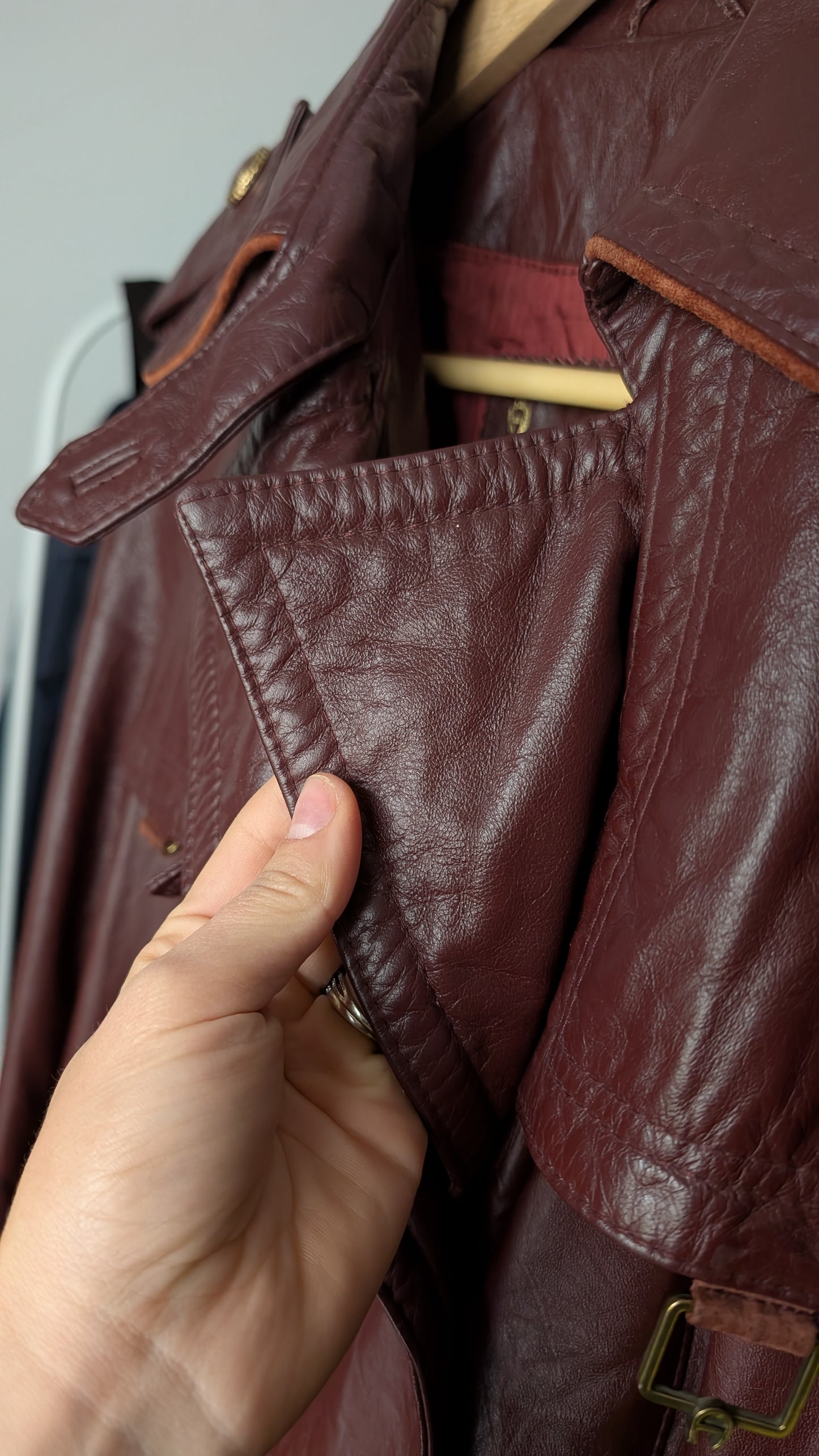 Trench en cuir 1980 T38