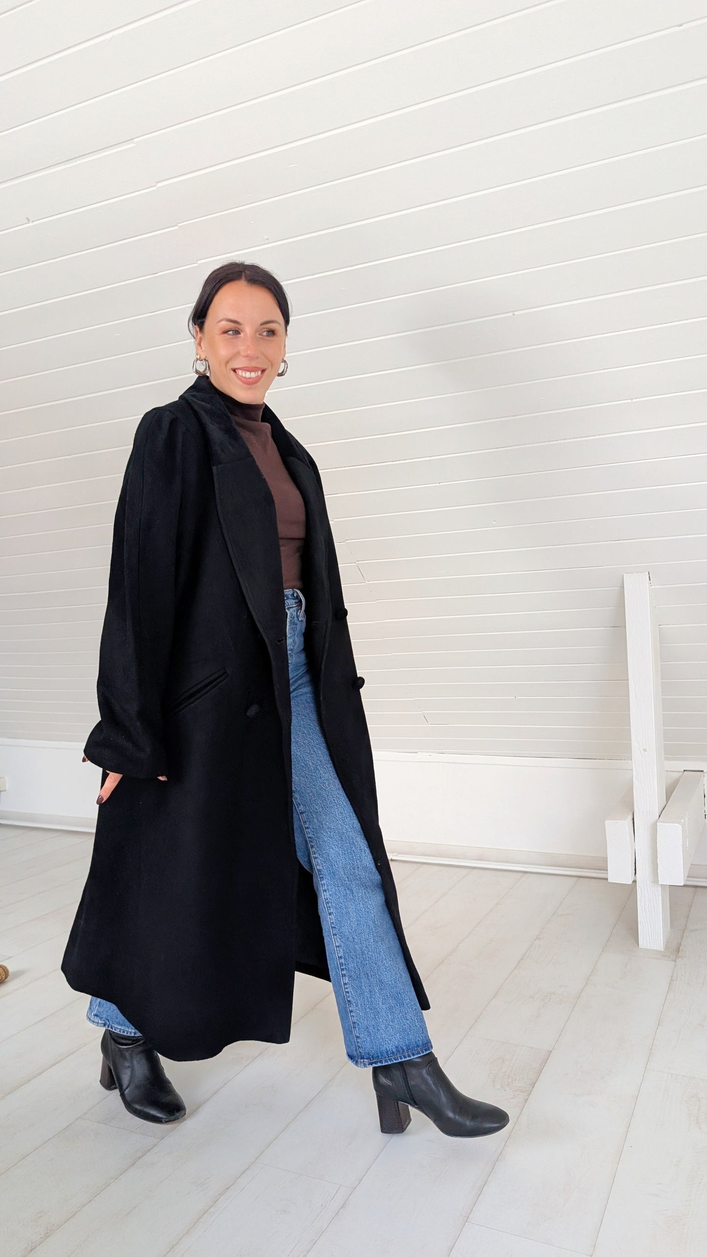 Manteau pure laine 80s T42