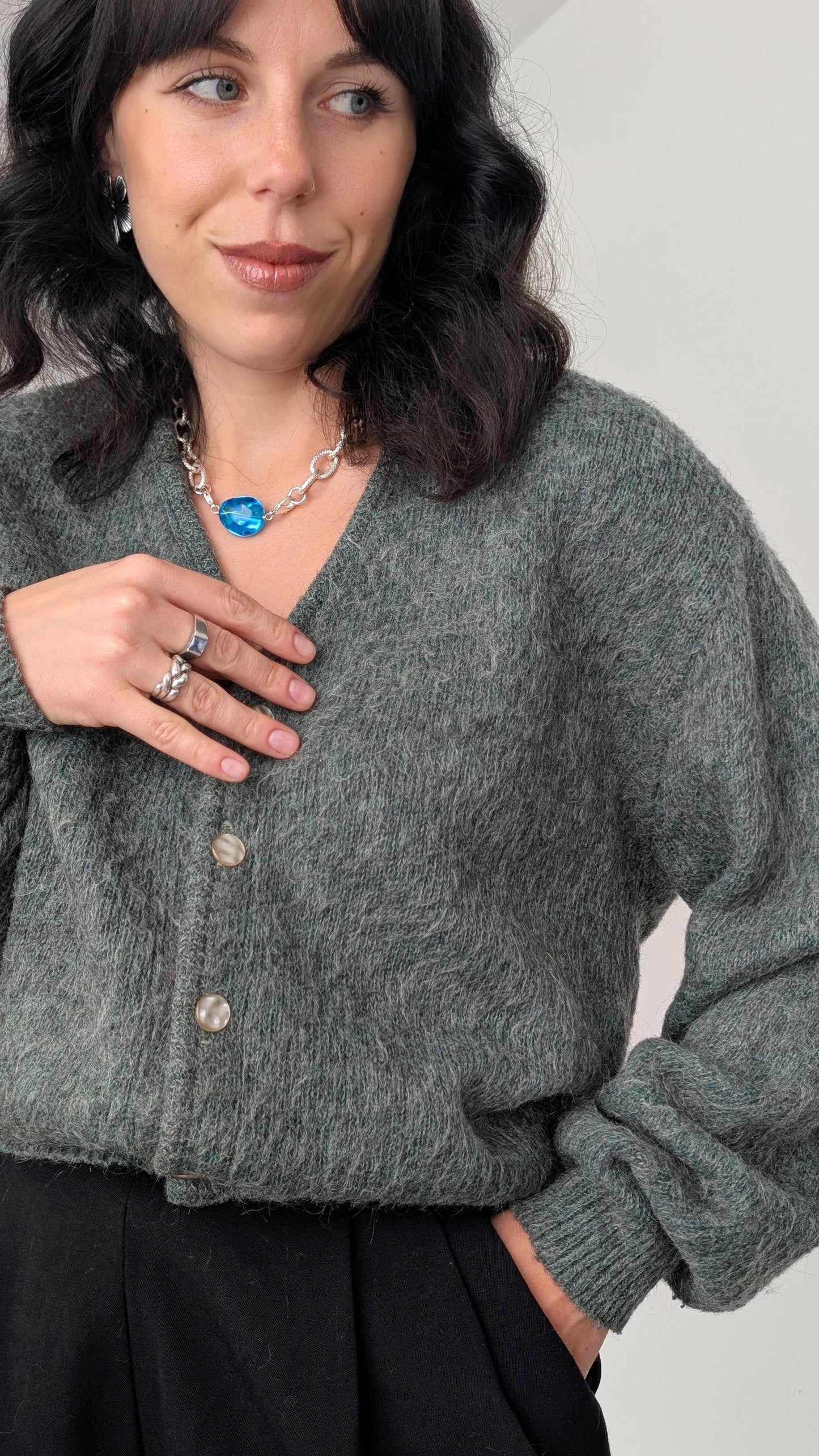 Cardigan laine et mohair T40-42