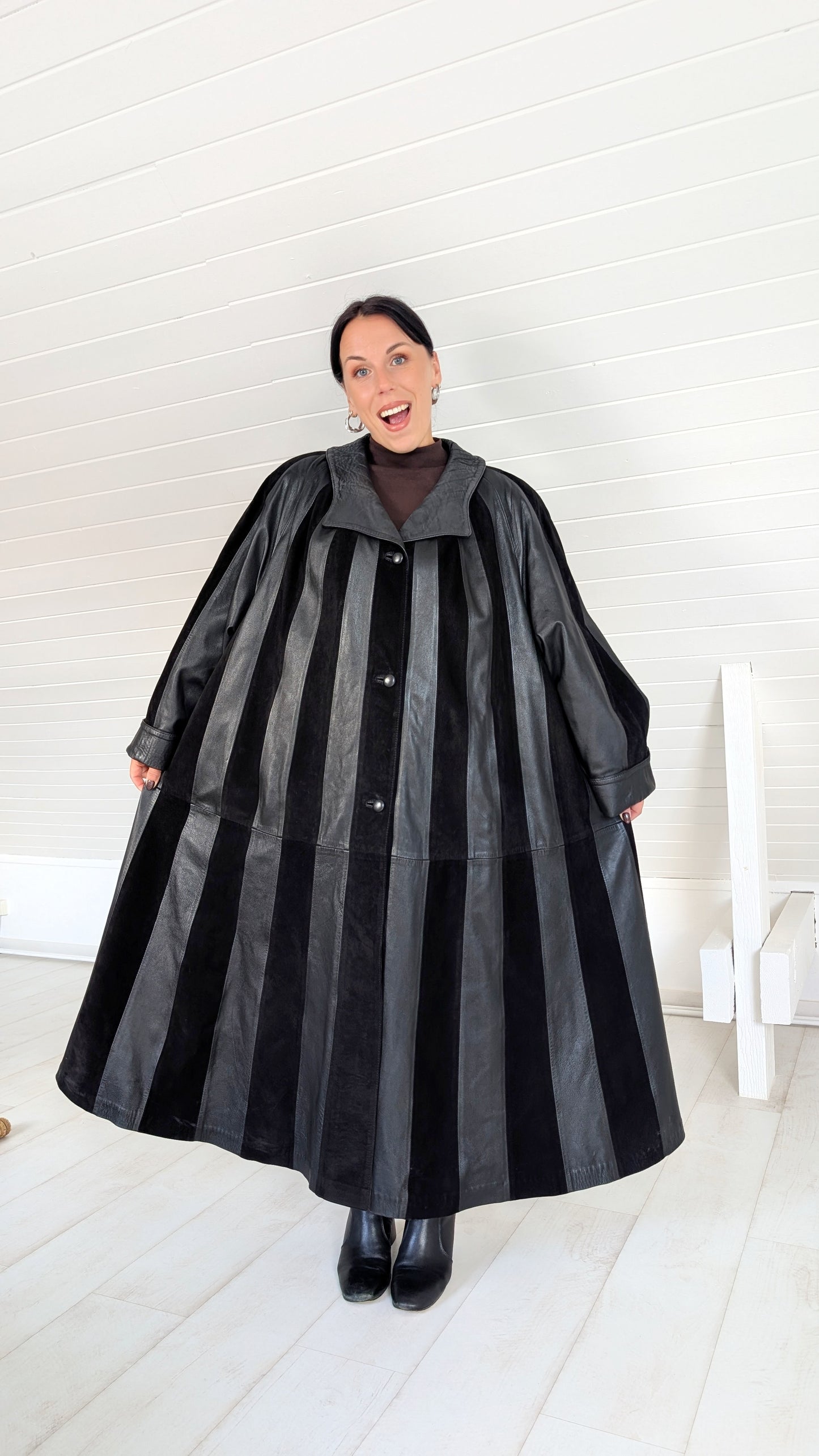 Manteau en cuir long 1980 T42