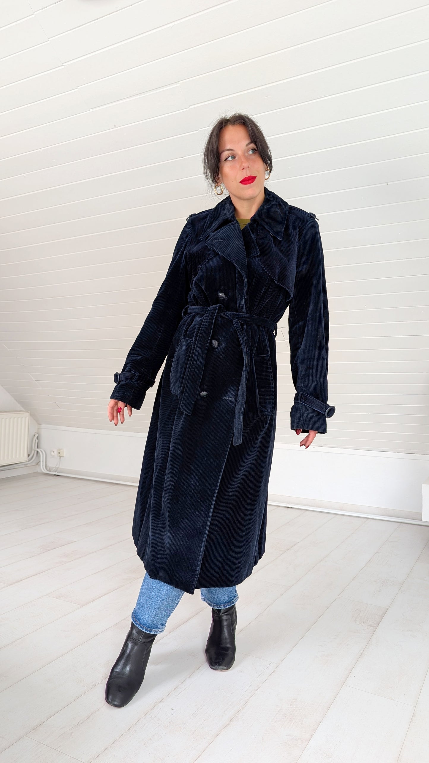 Trench velours de coton 70s T36-38