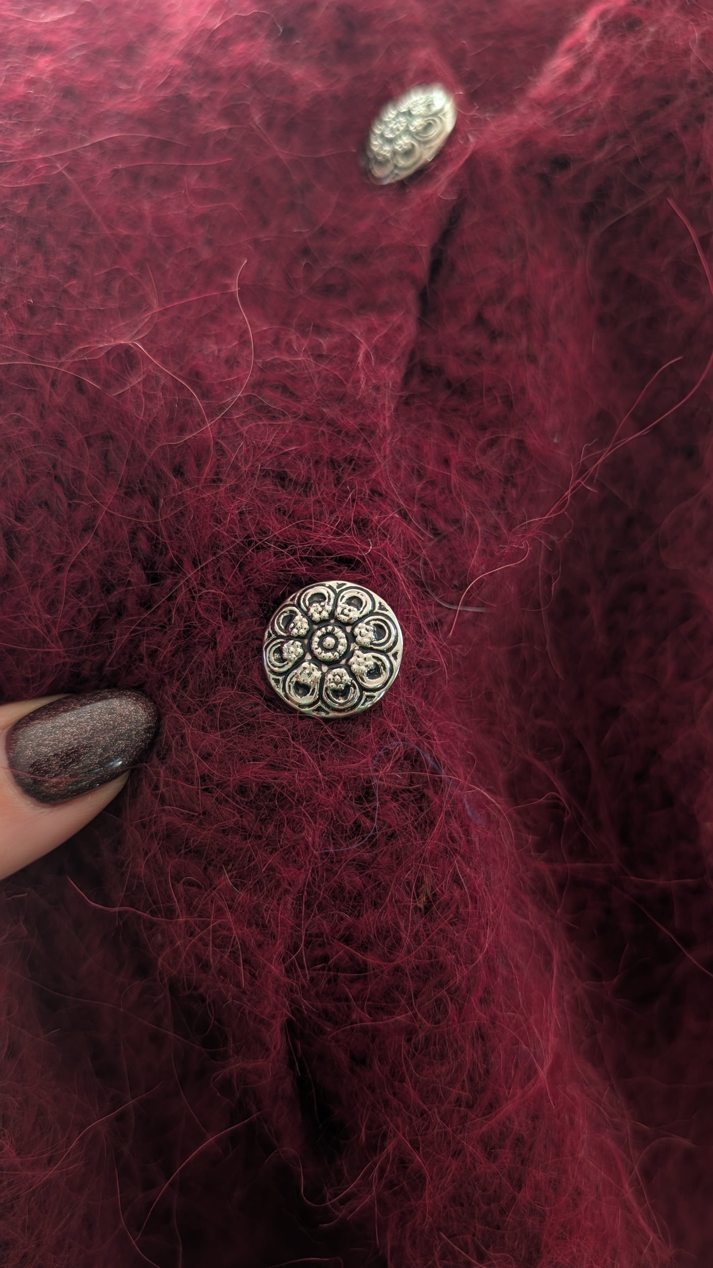 Cardigan laine et kid mohair fait main T40-42