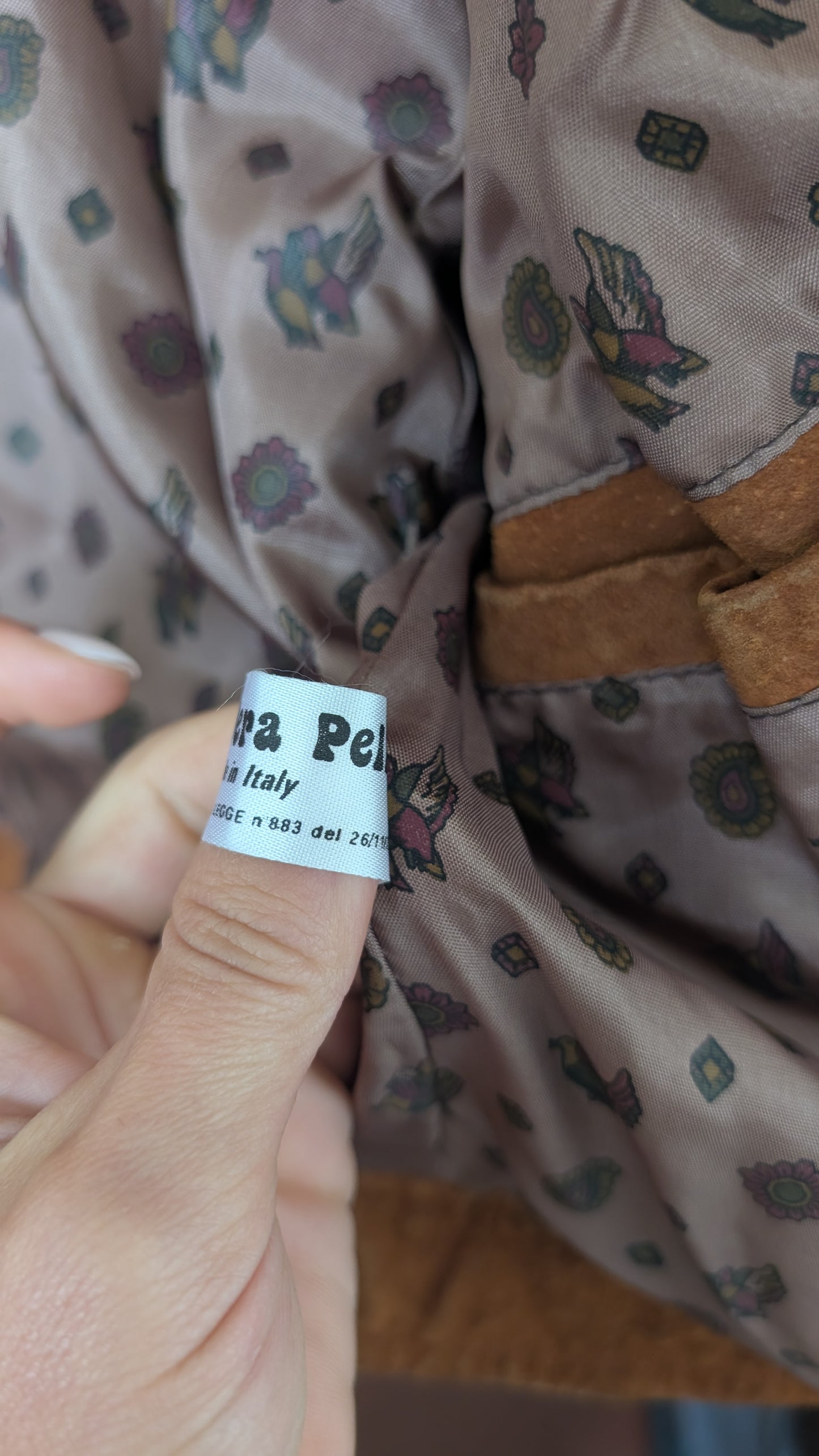 Veste daim à frange 80s T40-42