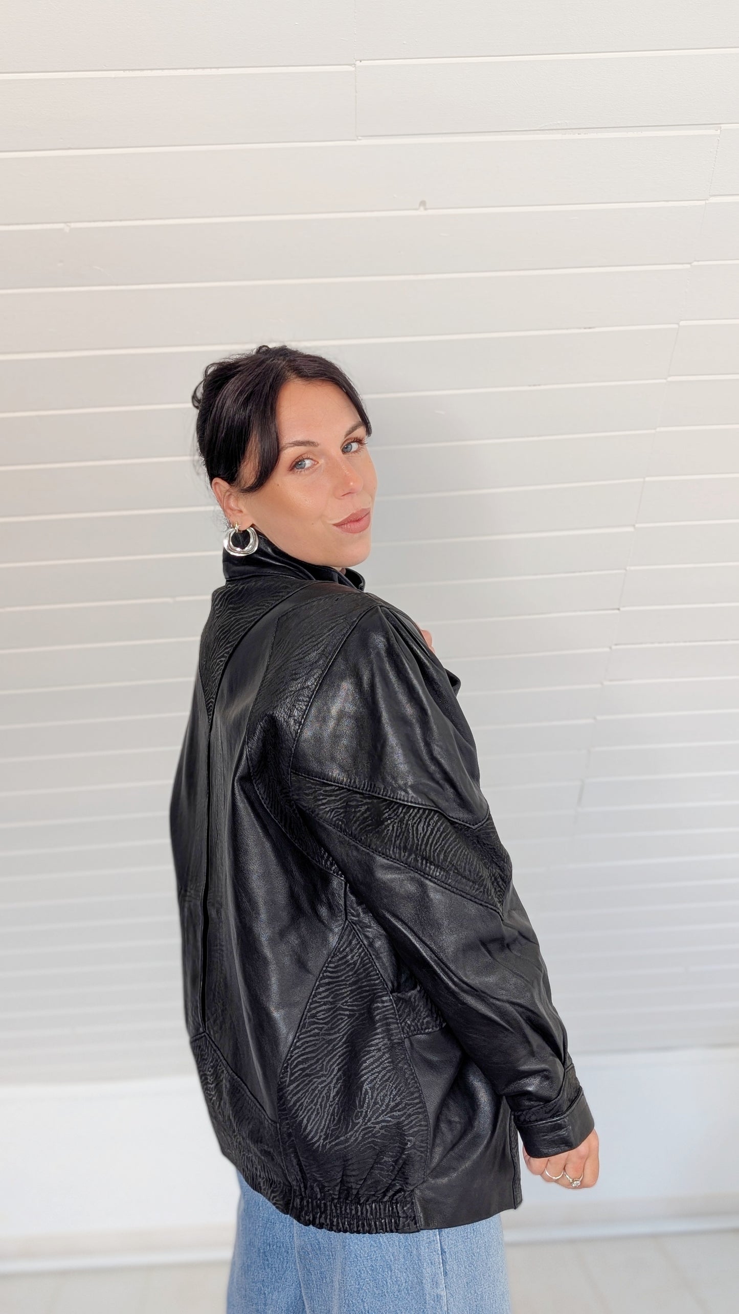 Blouson cuir agneau 1980 T42