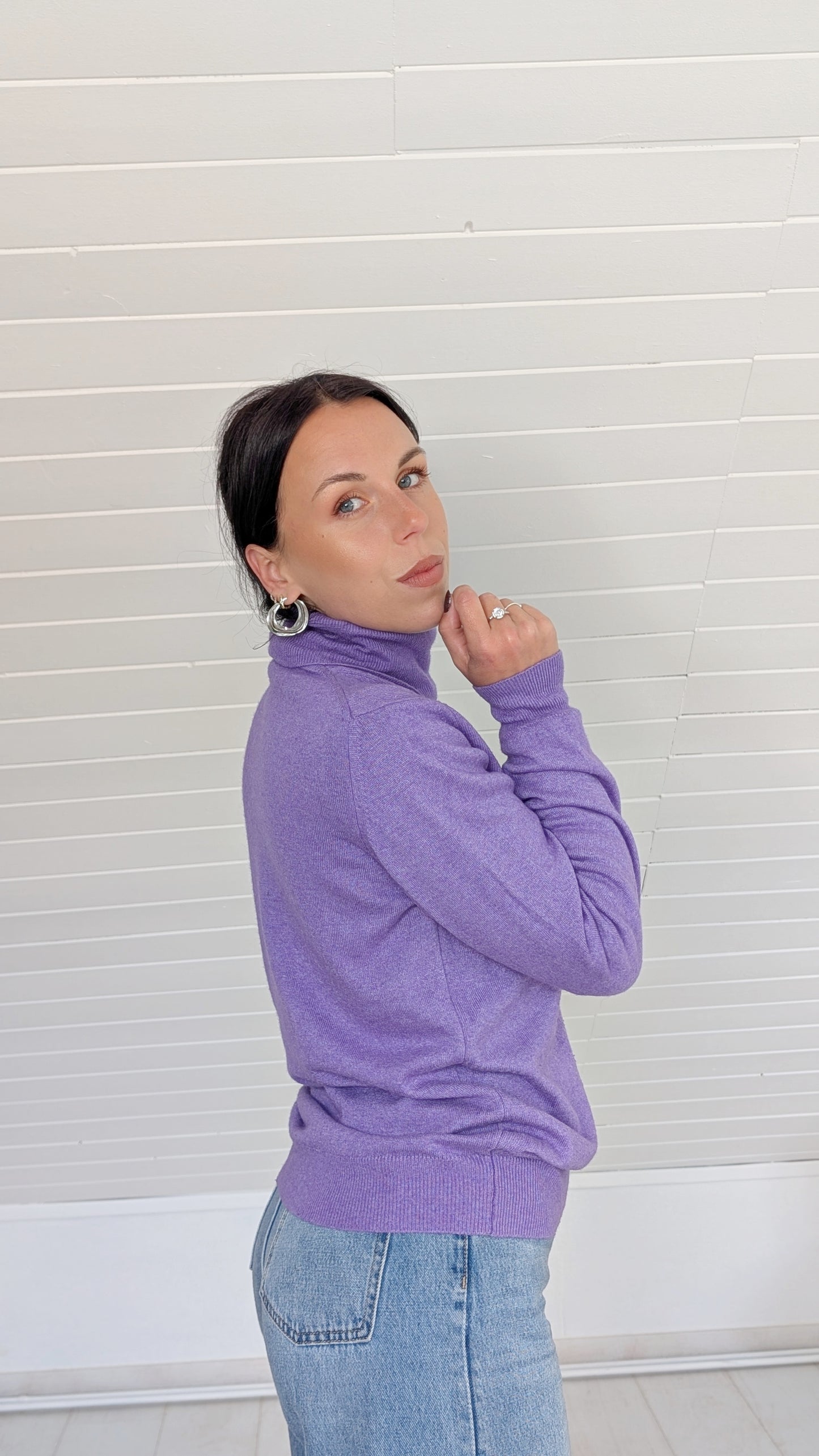 Pull violet laine douce T38-40
