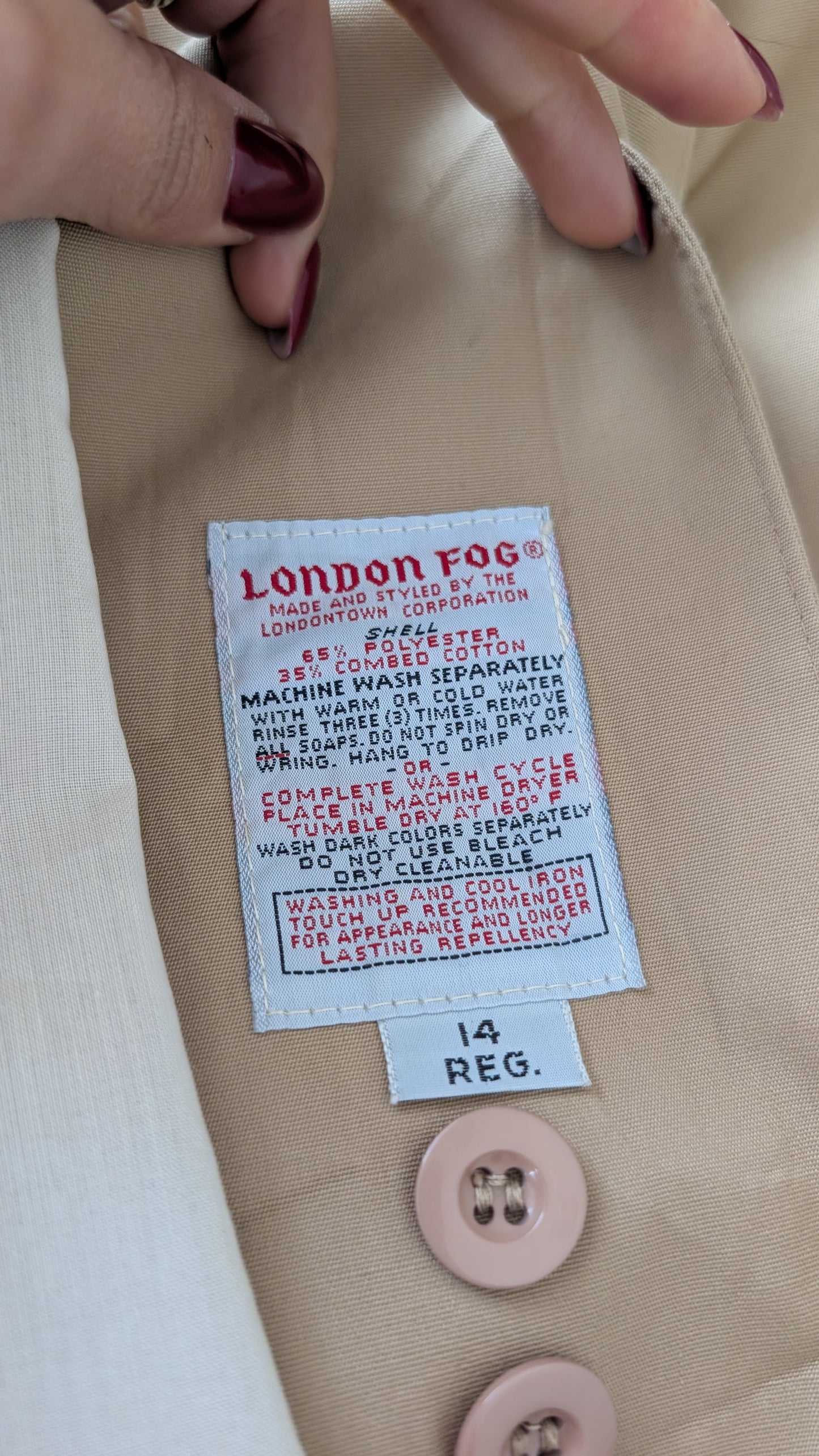 Trench London Fog 70s T38-40-42